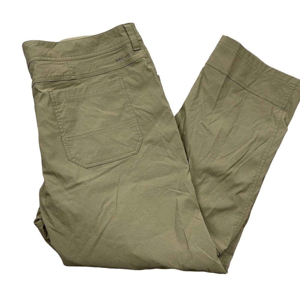 Marmot 40 Olive Mens Pants Pockets Nylon Blend Zipper